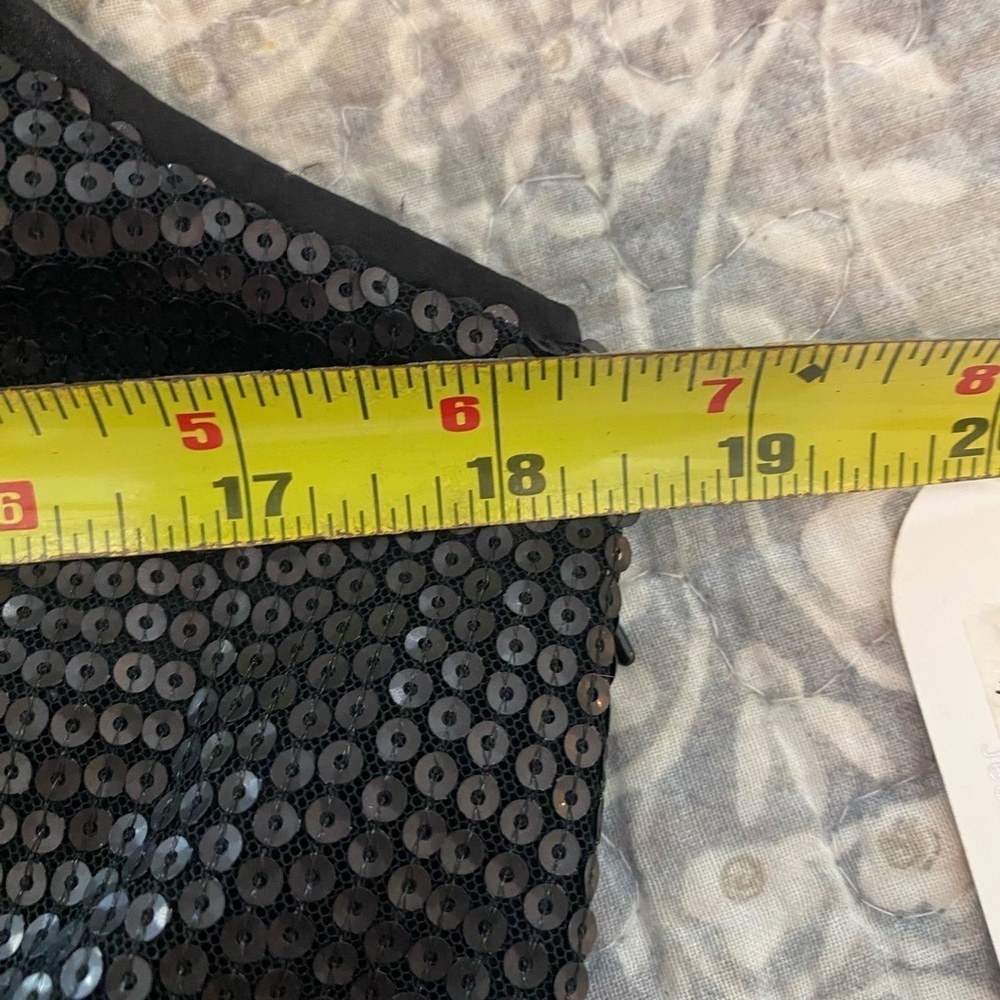 Jessica Simpson Sequin Feather Black Dress Party Cocktail size 10 NWTs - Picture 13 of 16